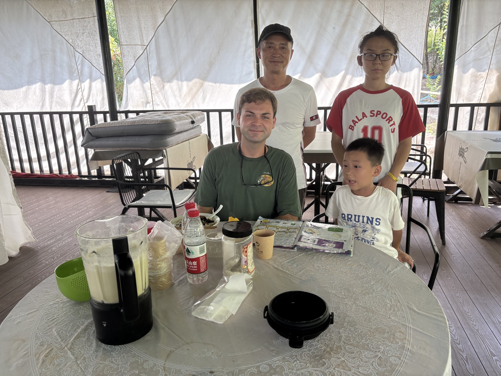 Sharing a meal with a family in rural Jiangxi Province
